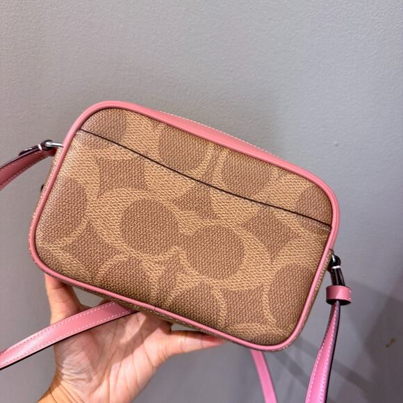 Coach Mini Jamie Camera Bag In Maxi Signature Canvas CCO12 Dusty Pink - Picture 4 of 7